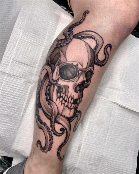 octopus skull tattoo